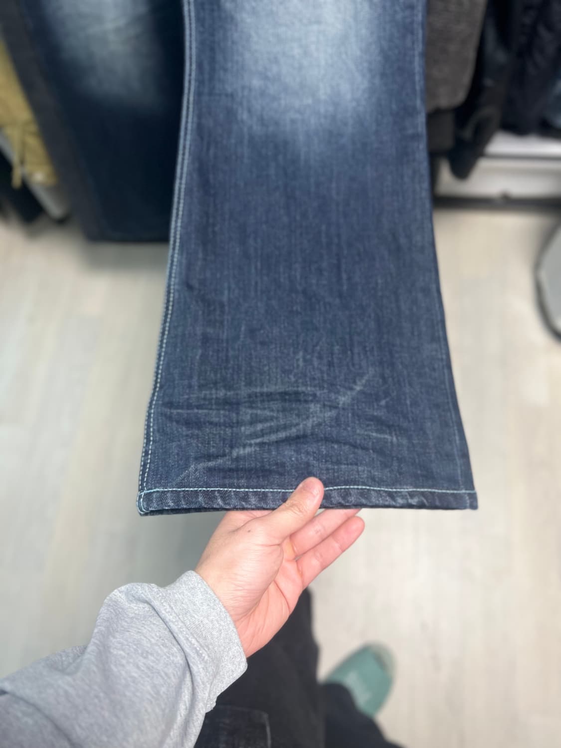 엘무드 슬래시 플레어 데님 트루블루(48)청바지 상품이미지6