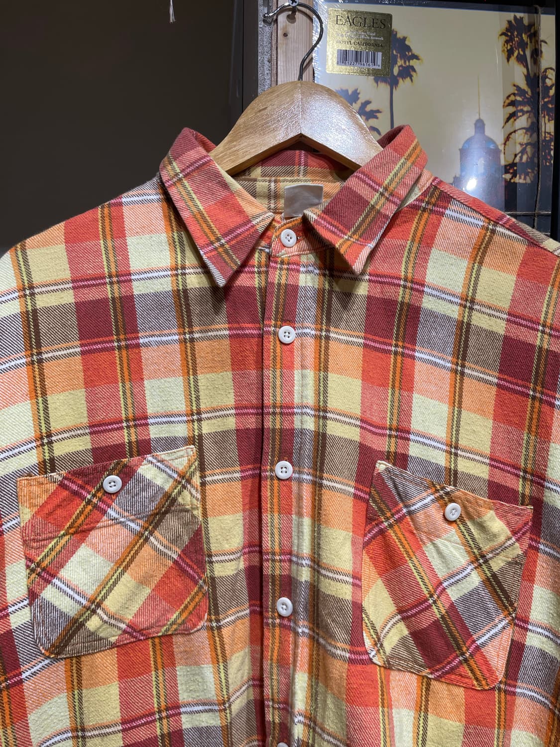 빈티지 히피 체크 셔츠 상품이미지3