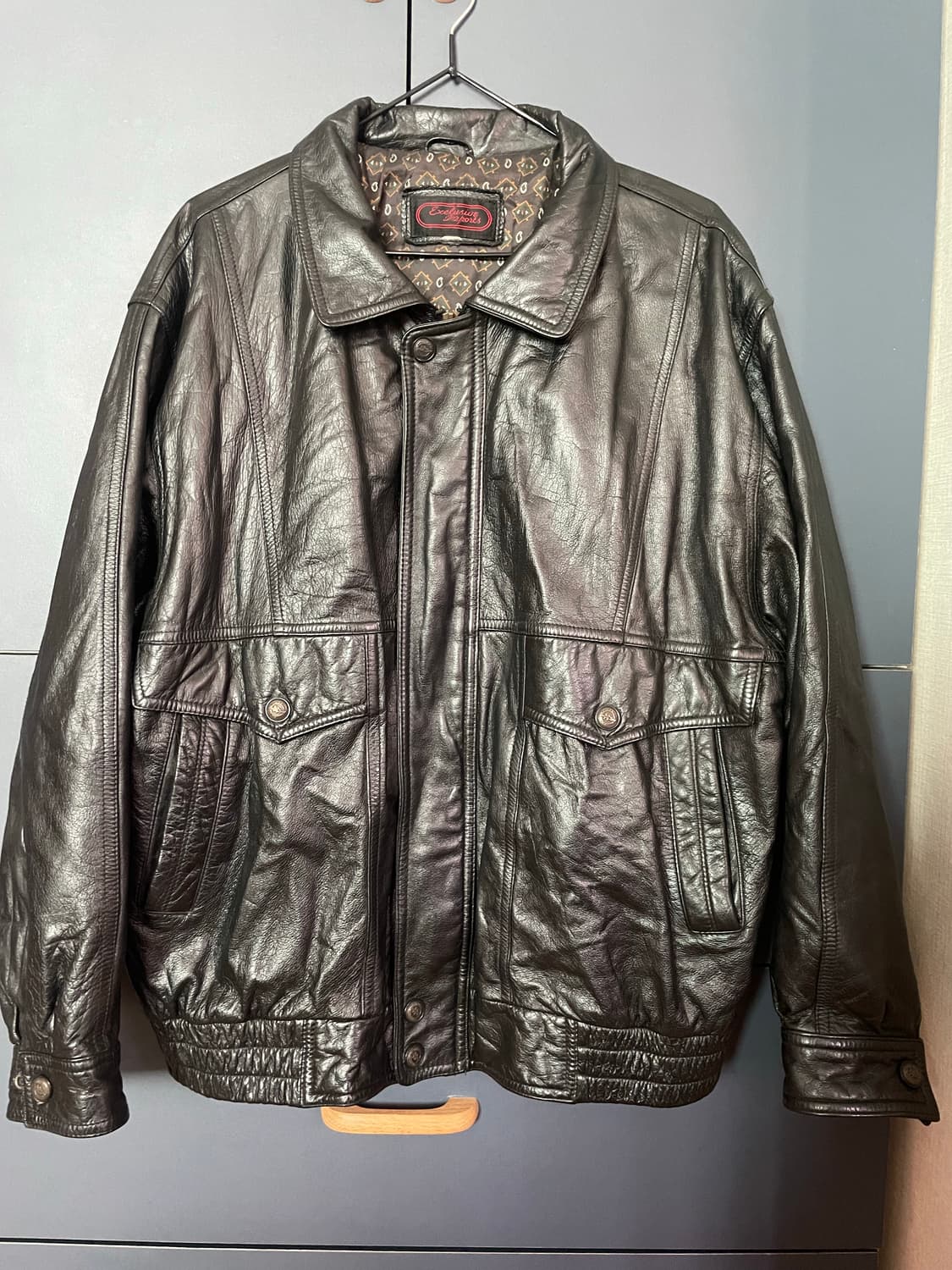 봄버 양가죽 레더자켓 상품이미지1