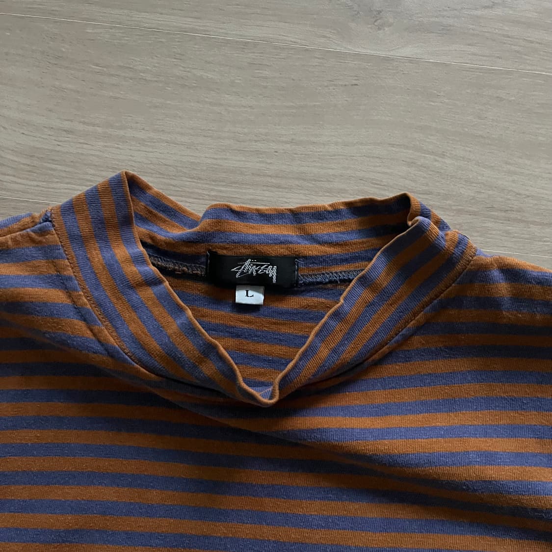 [L] 80s 빈티지 올드 스투시 스트라이프 티셔츠 상품이미지3