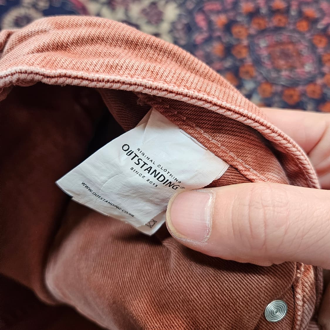 아웃스탠딩 피그먼트 워시드 레귤러핏 데님팬츠 34 size 상품이미지6