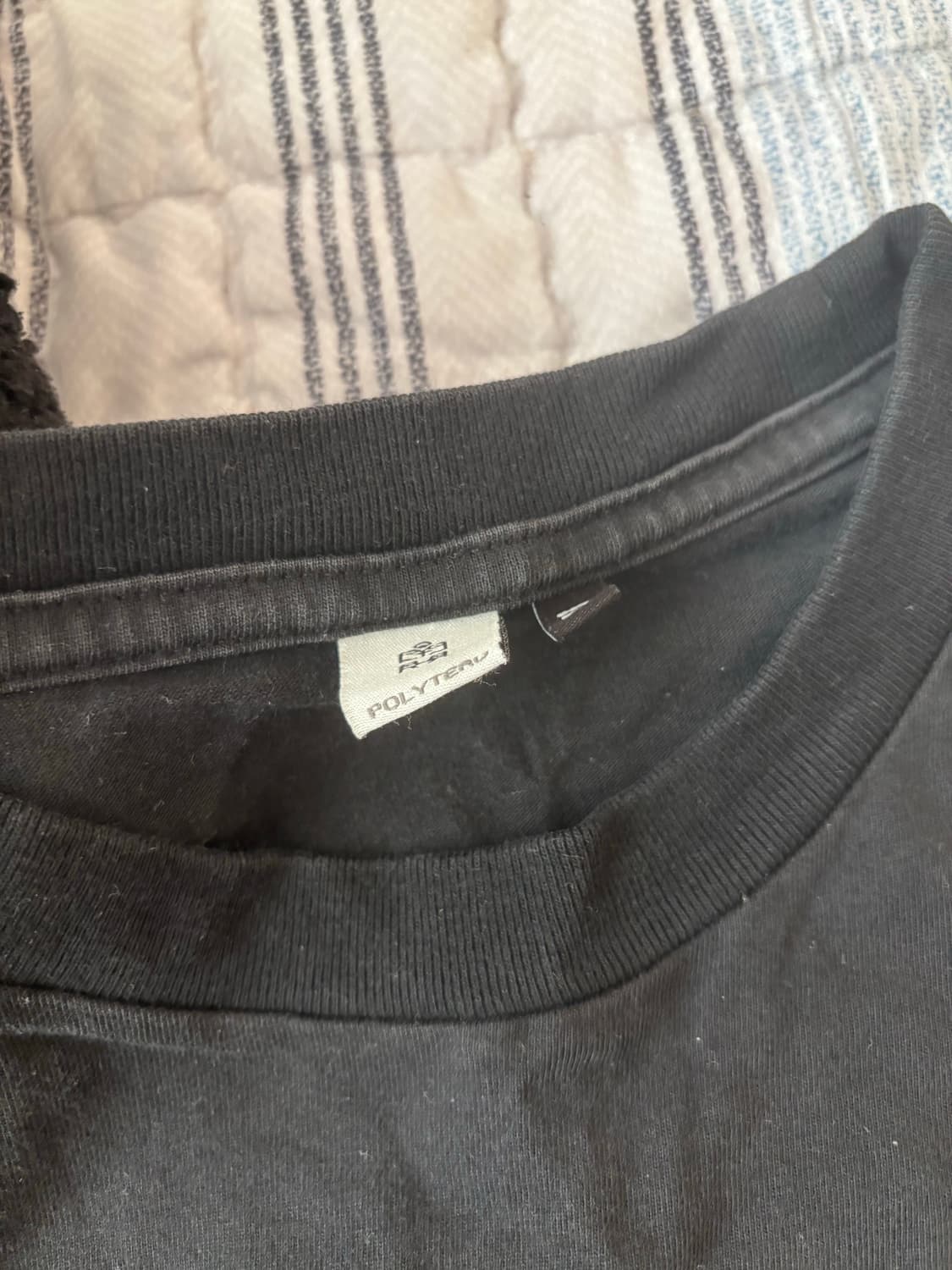 폴리테루 핫스터프 1/2 슬리브 포크 레터링 2 상품이미지3