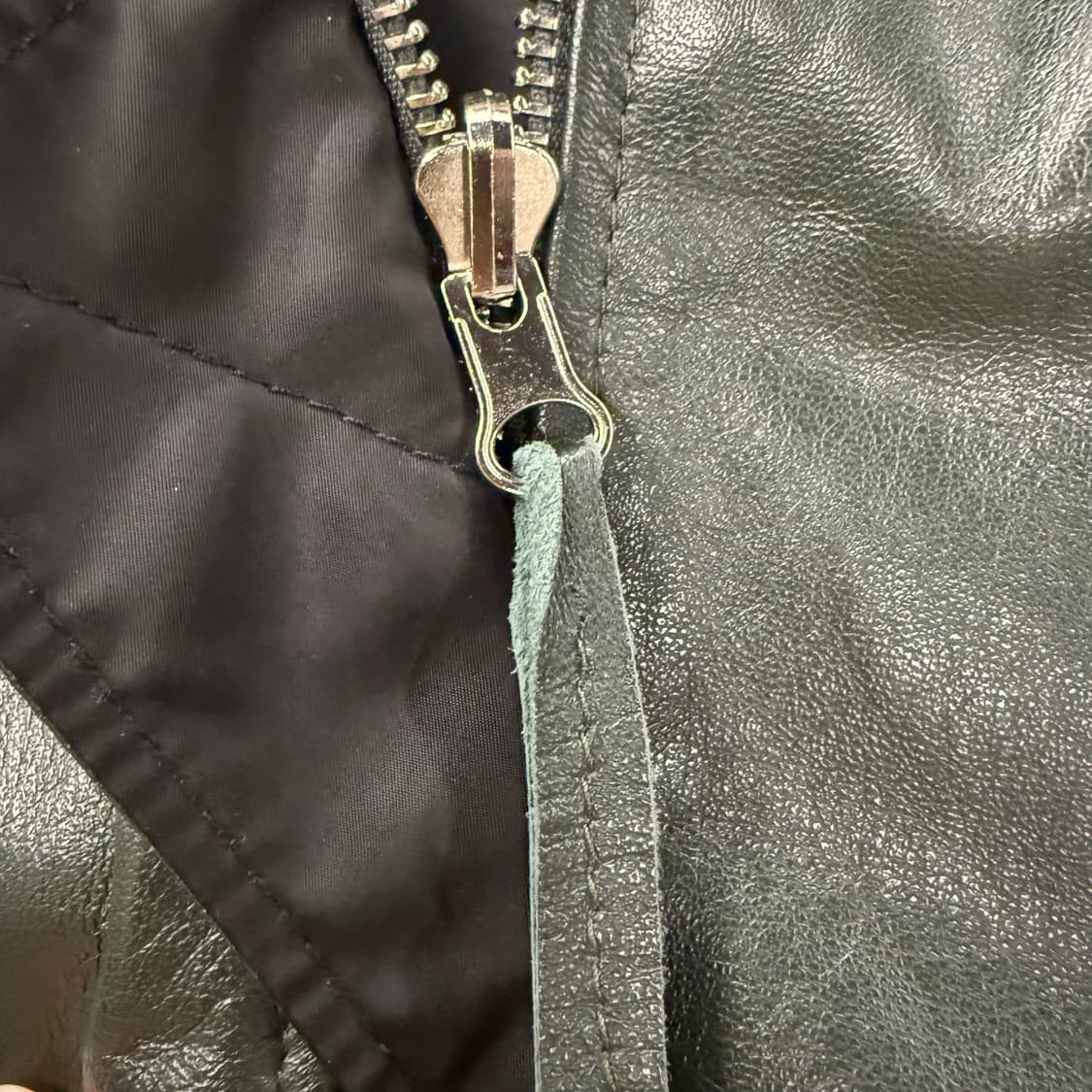 [정품] 가죽 블루종 자켓 다크 그린 b15 상품이미지5