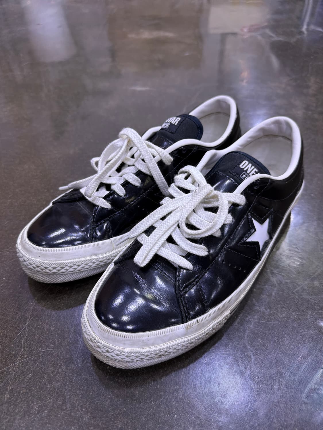 컨버스 올스타 원스타 레더 로우 스니커즈 블랙 250 상품이미지1