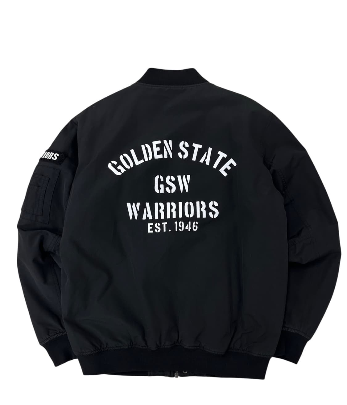 NBA 골든스테이트 MA-1 누빔 항공점퍼 블랙 (M)  상품이미지8