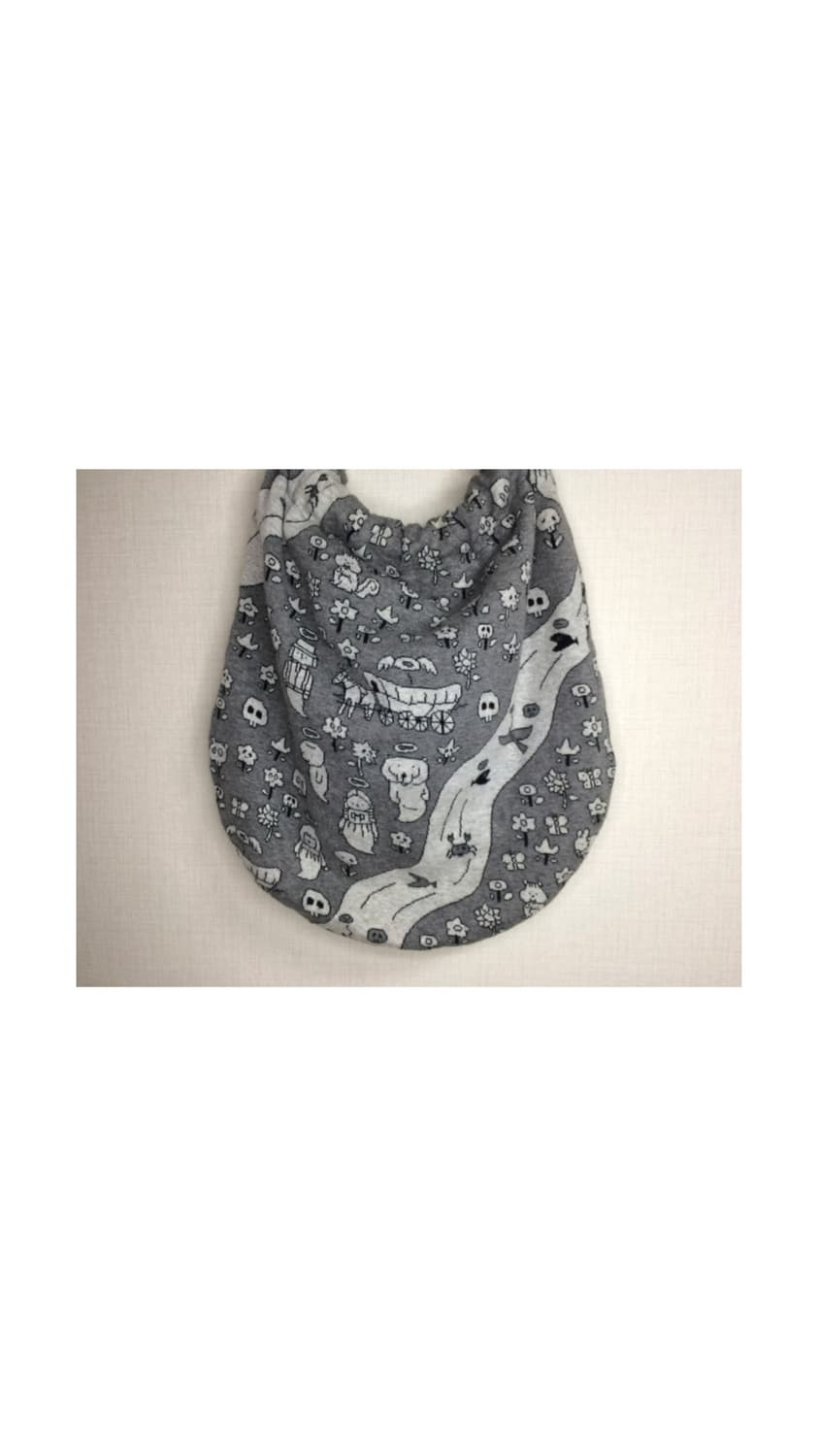 Ne-net 네넷냐 그레이 프린팅 니트 토트백 상품이미지3