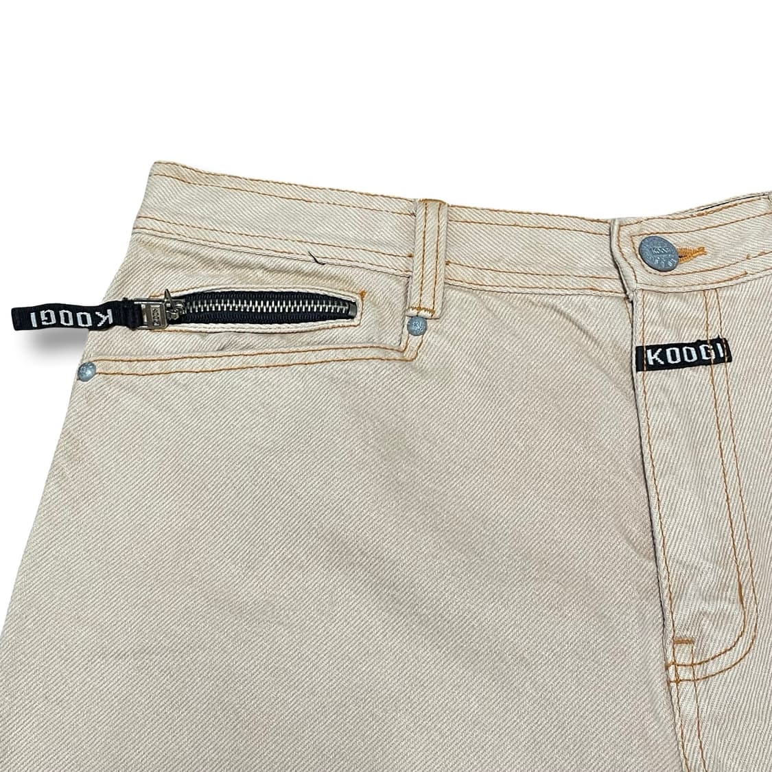 [33] KOOGI 빈티지 베이지 워싱 데님 팬츠 상품이미지5