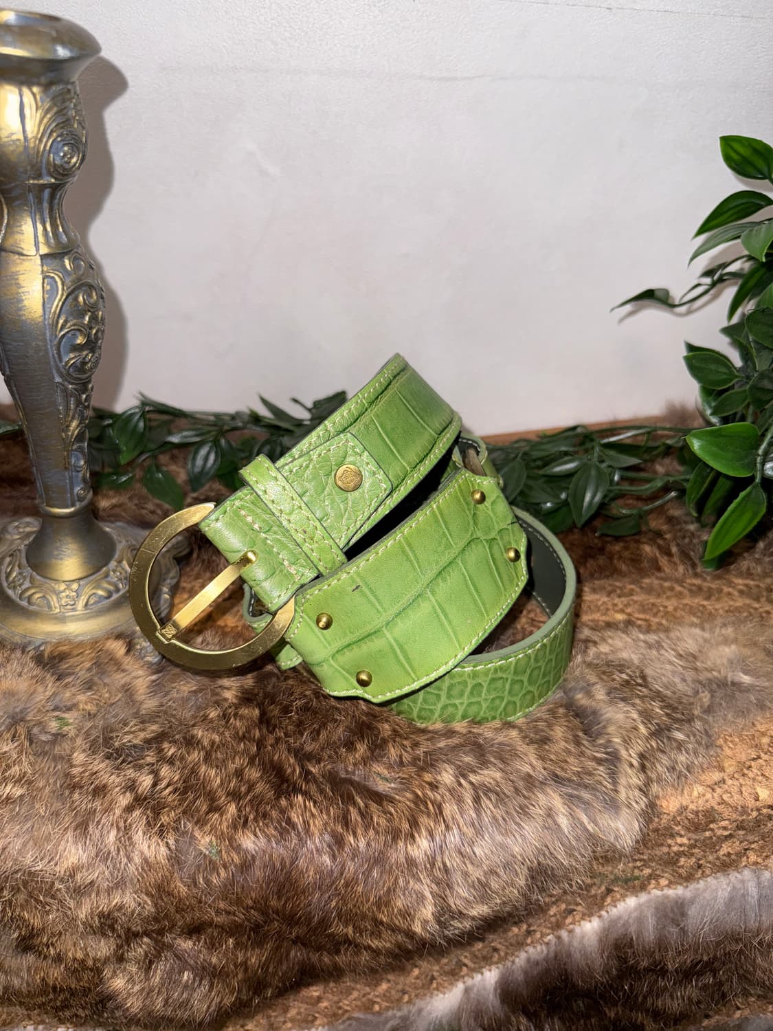 Louis Quatorze green python ring belt 상품이미지2