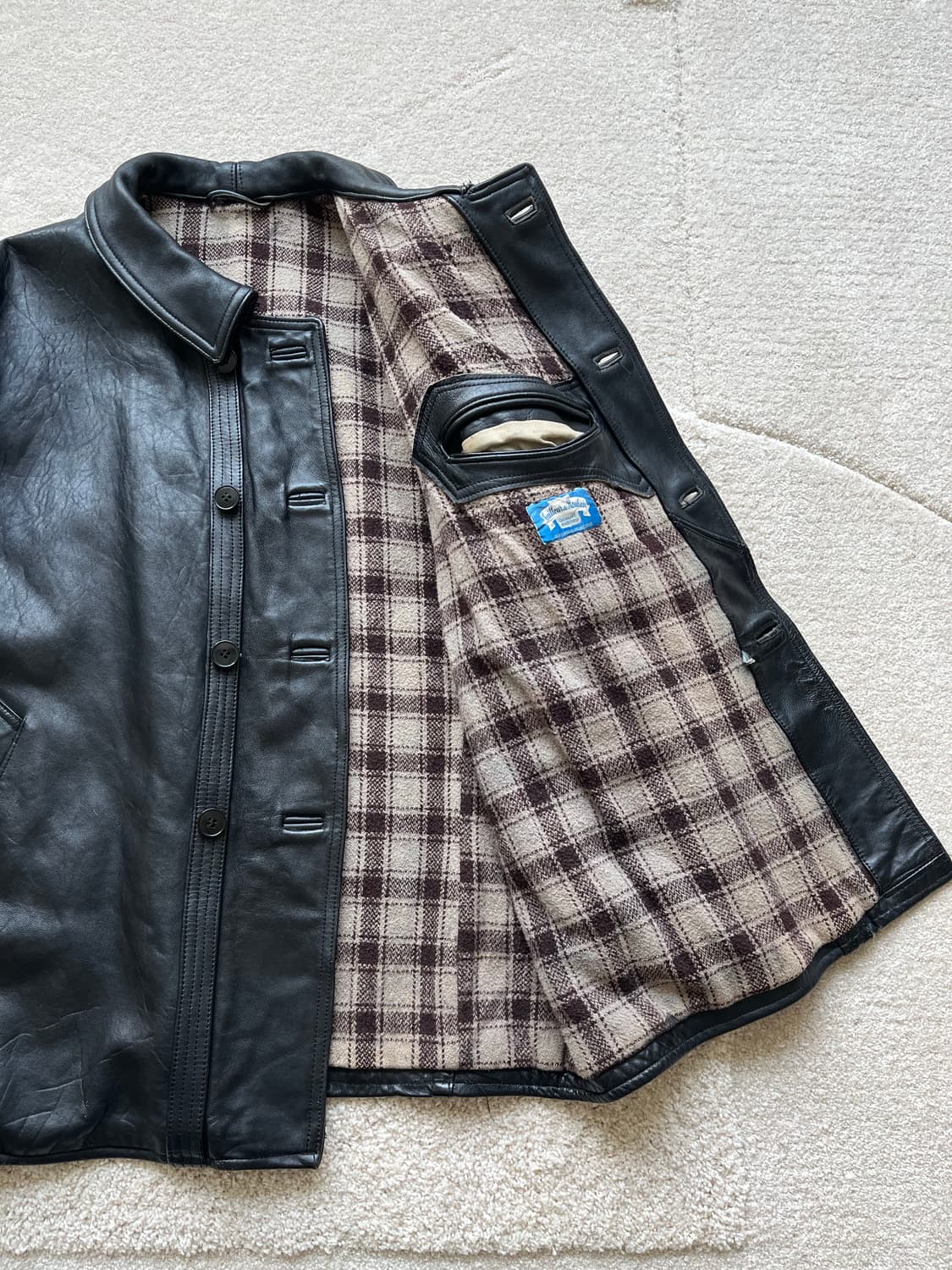 50-60s 프렌치 르 코르뷔지에 레더 자켓 (105-108) 상품이미지7