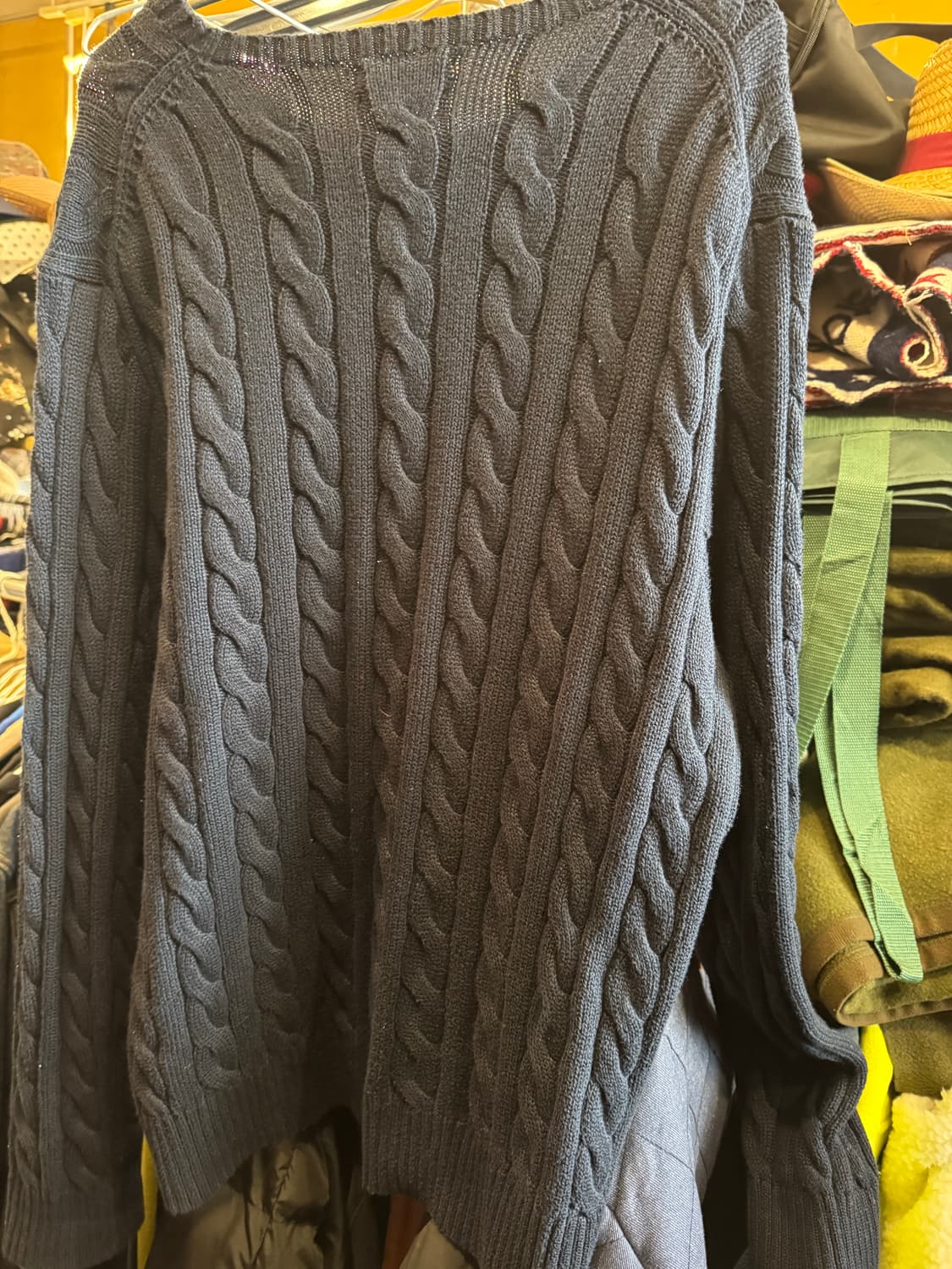 폴로 네이비 케이블 니트 상품이미지2