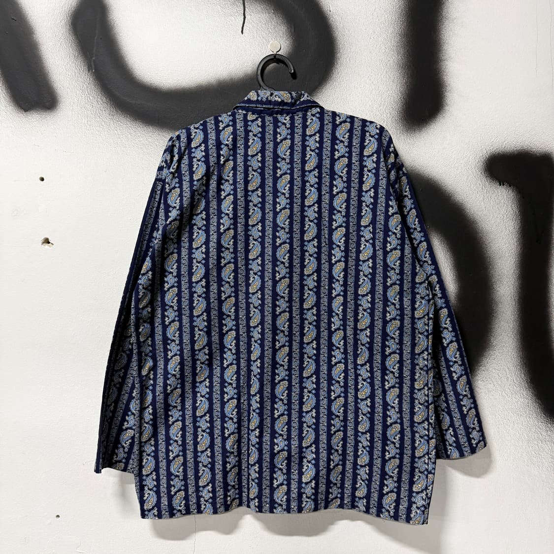 VTG 빈티지 에스닉 페이즐리 스트라이프 패턴 긴팔 셔츠 상품이미지2