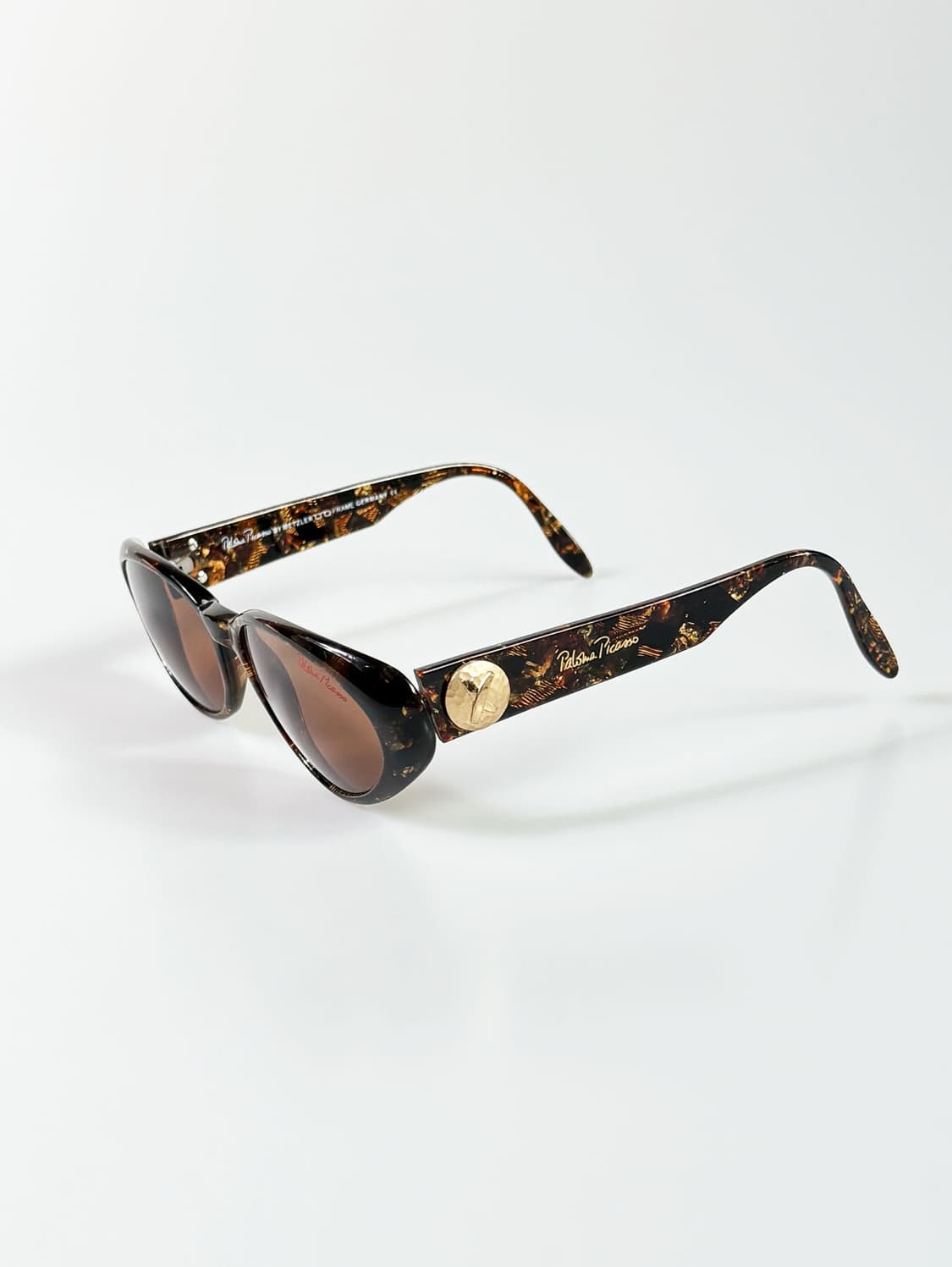 90s Paloma Picasso 패턴 오벌 프레임 빈티지 틴트 선글라스 상품이미지3