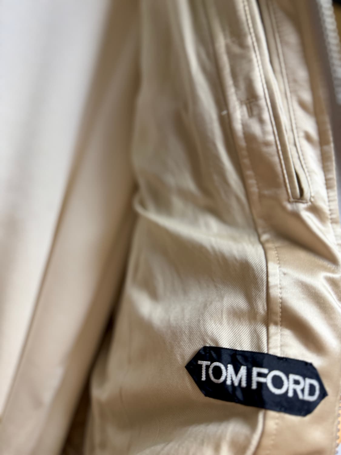 (새상품,강추👍)톰포드 새틴 아이보리 트러커 자켓 상품이미지6