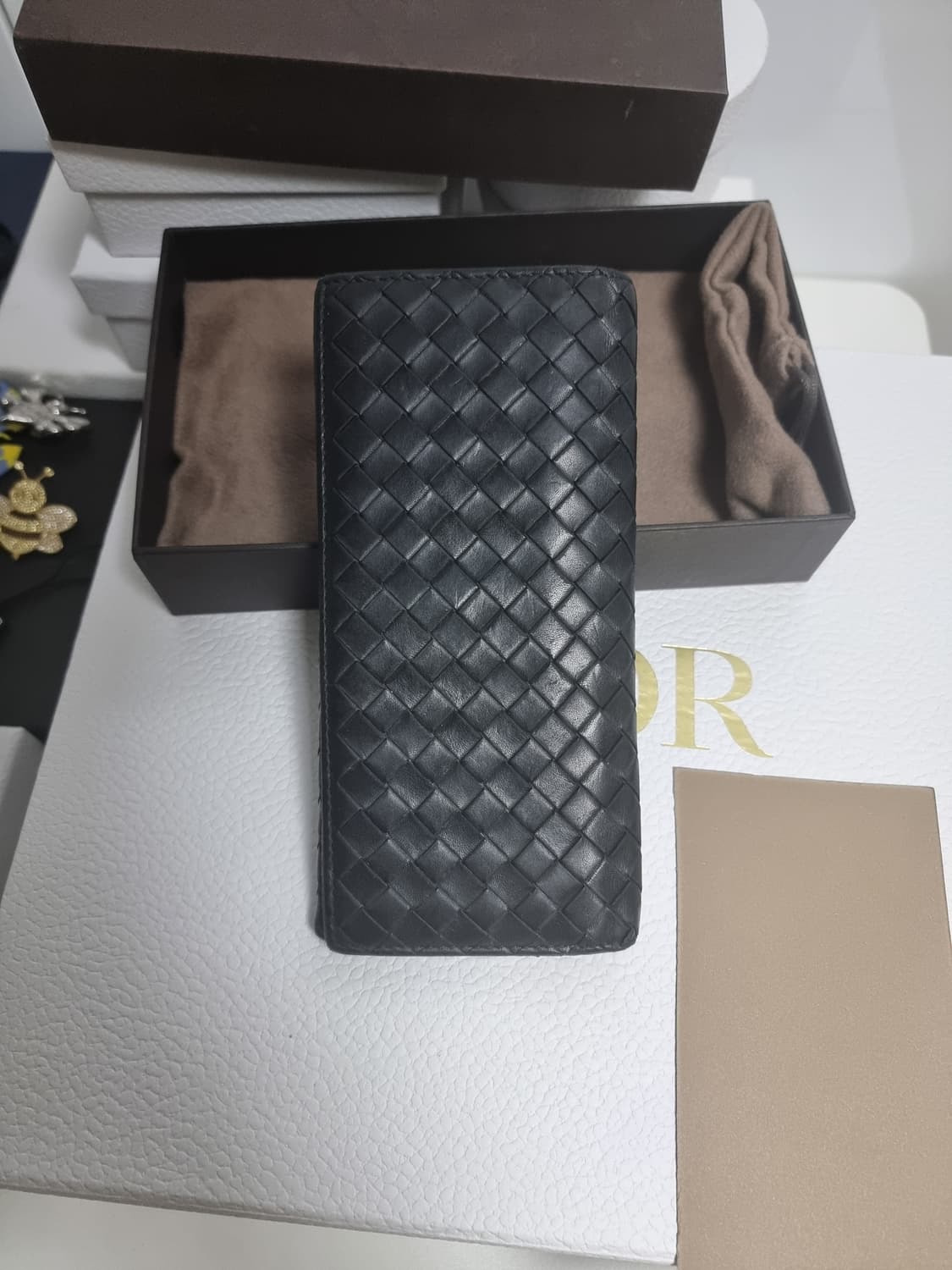 보테가베네타 인트레치아토 블랙 장지갑 백화점 풀구성 상품이미지2