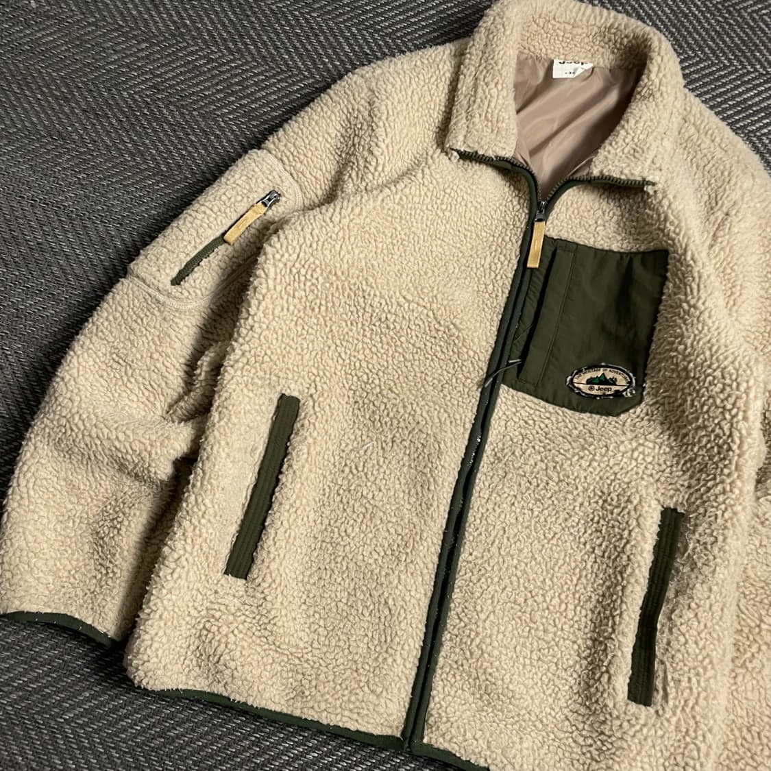 Jeep 포켓 로고 양털 플리스 자켓y 4887 상품이미지4