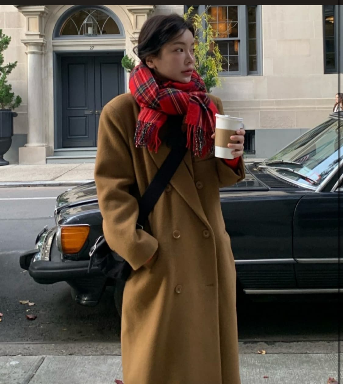 위드아웃썸머 체크 머플러 레드 상품이미지1