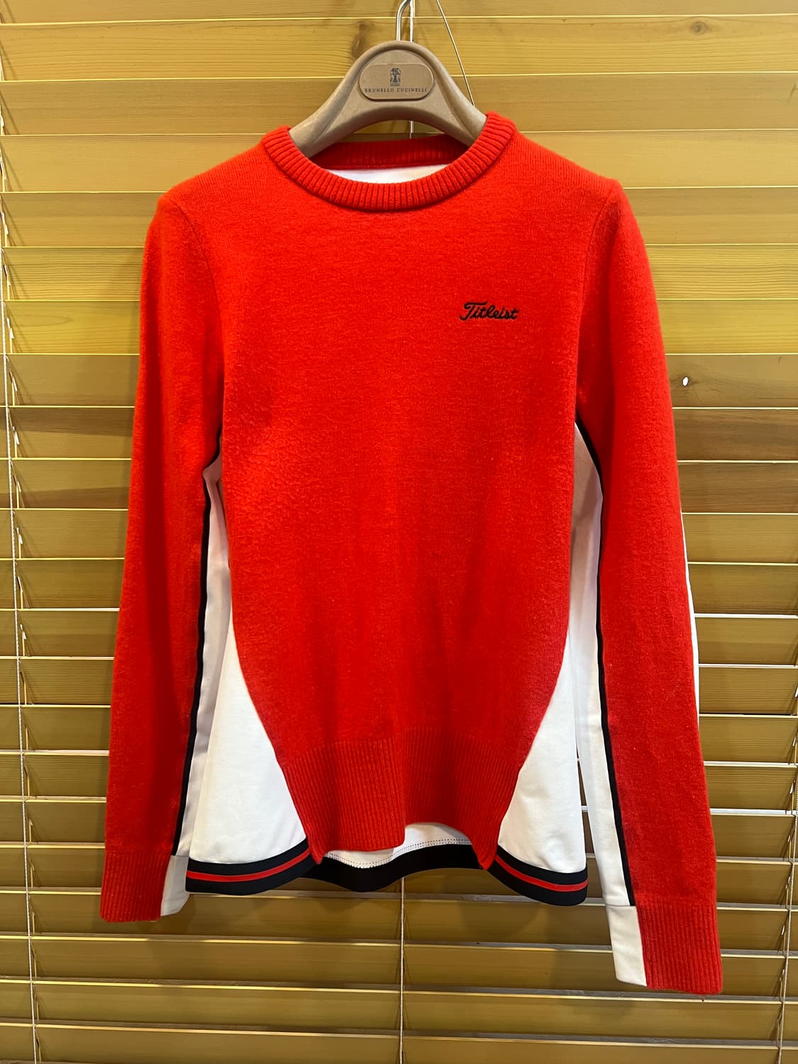 타이틀리스트 여성 레드 골프니트 라운드니트 상품이미지2