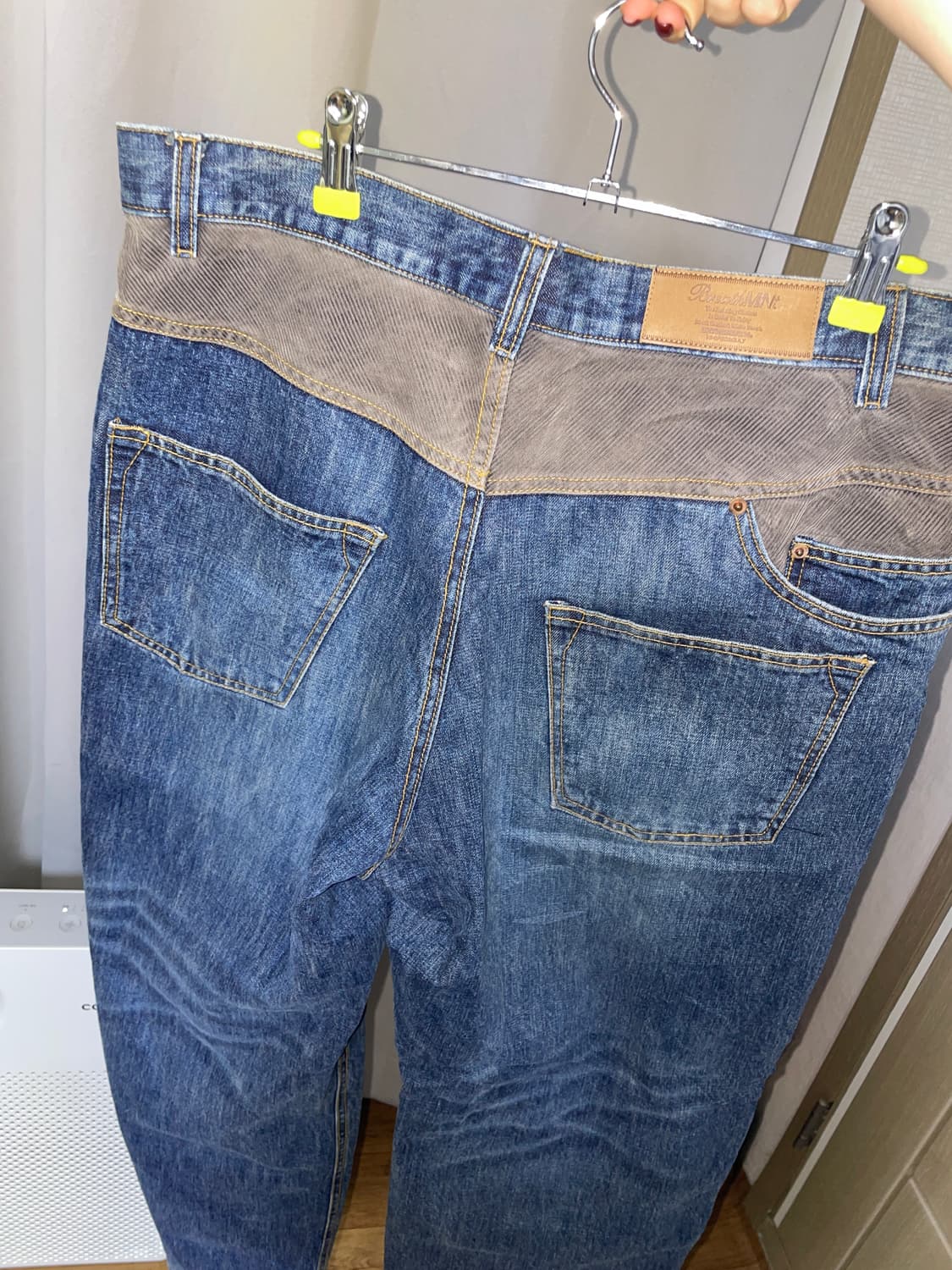 BreathMINt corduroy patch denim pants 상품이미지1