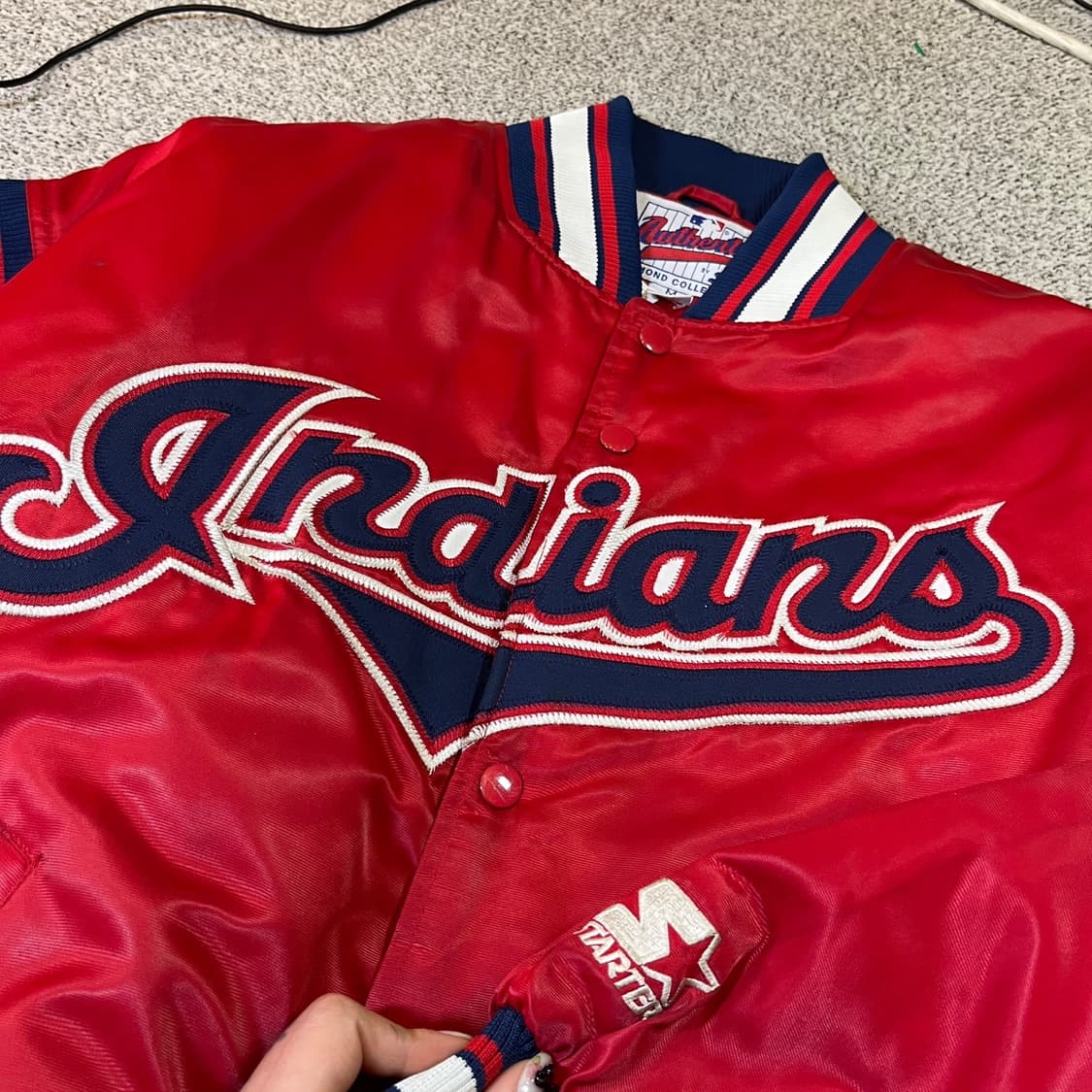 스타터 MLB 클리블랜드 인디언스 올드스쿨 스타디움 자켓 상품이미지2