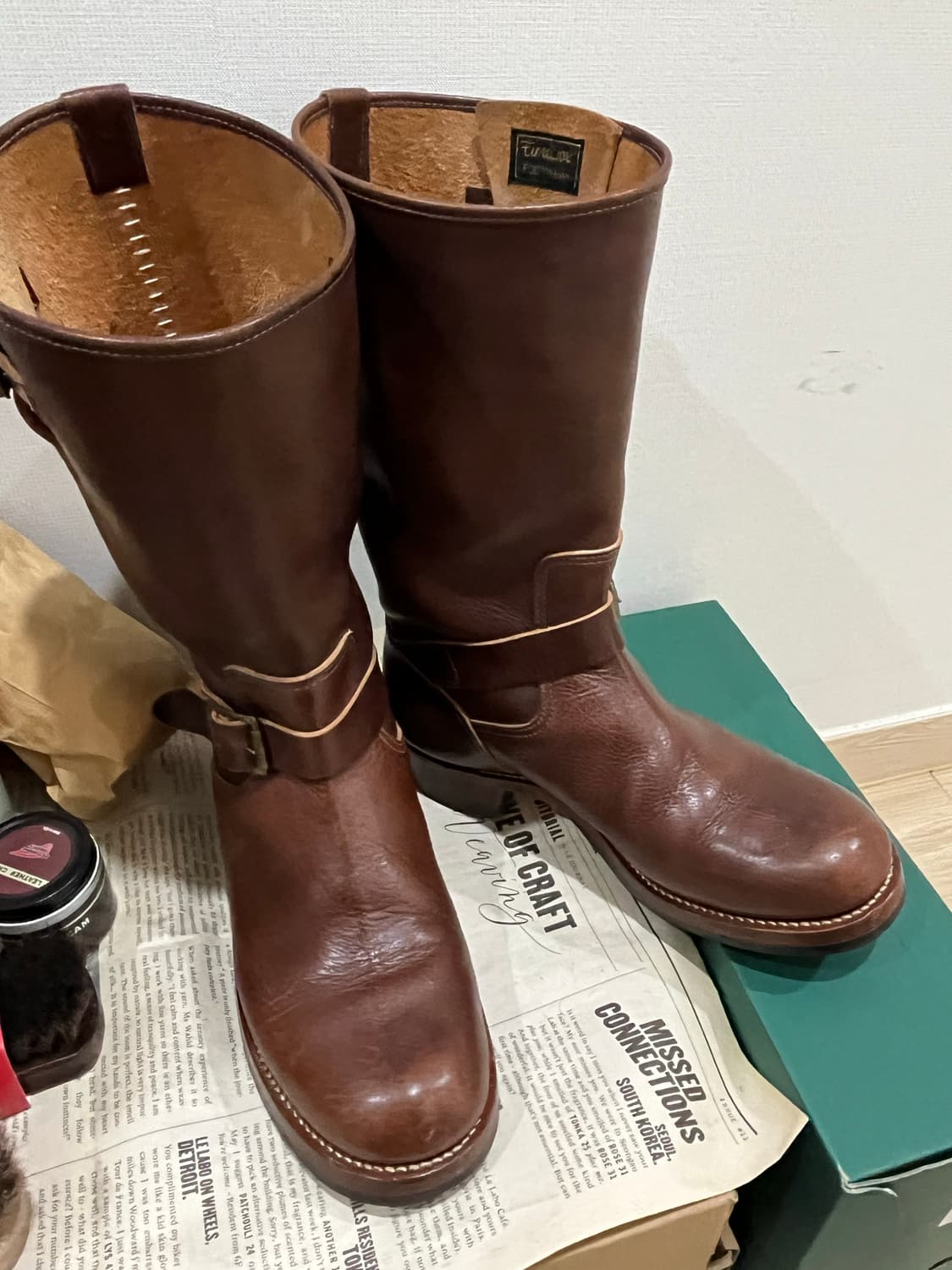 엣라코 브라운 엔지니어부츠 my 상품이미지1