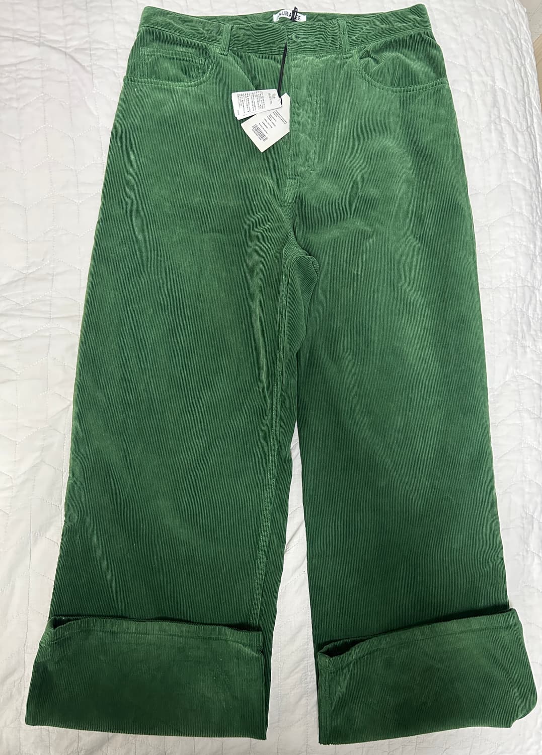 25aw 오라리 다이 핀스 워시드 와이드 5p 코듀로이 팬츠 상품이미지1