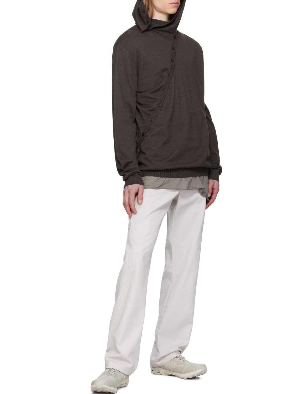 PAF 8.0 knit right hoodie brown 상품이미지4