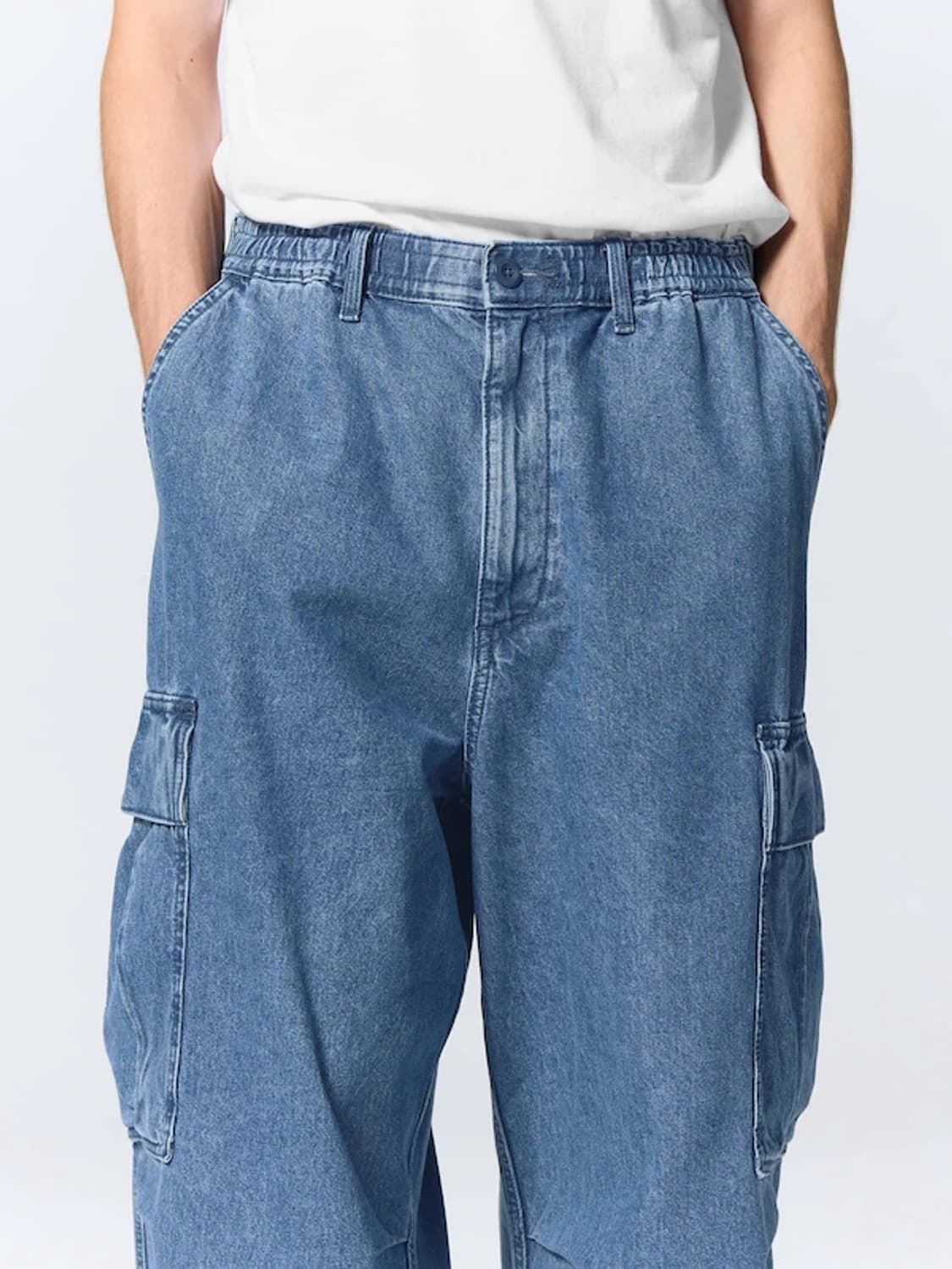 GU데님슈퍼와이드카고팬츠 상품이미지1