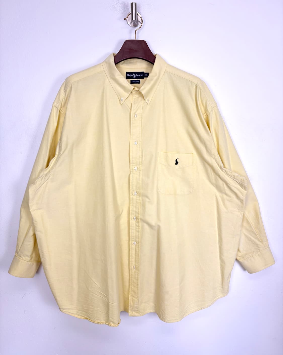 [5XL]POLO 연노랑 긴팔 셔츠 상품이미지2