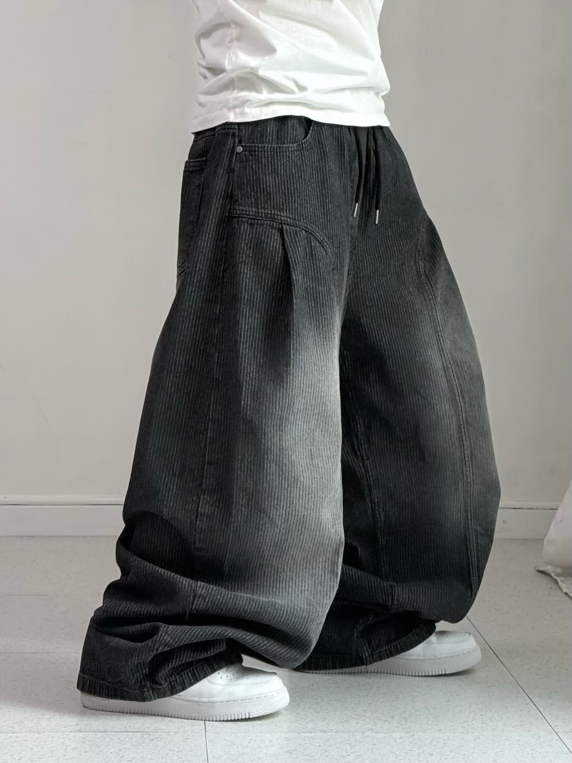 빈티지 스트라이프 벌룬 팬츠 상품이미지2