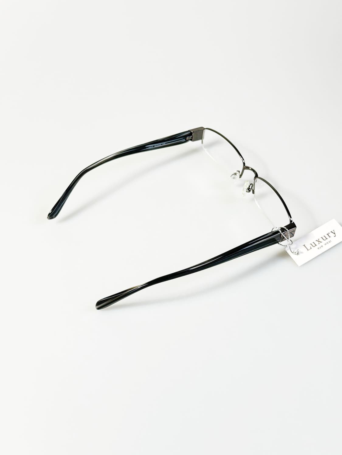 LUXURY OCCHIALI 반무테 스퀘어 메탈 빈티지 안경 상품이미지4