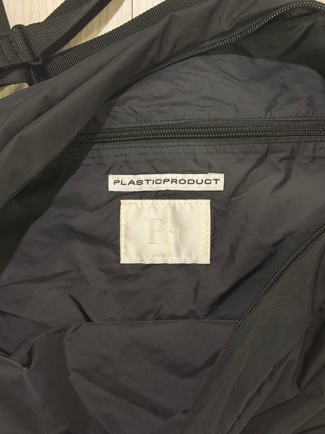 플라스틱프로덕트 x PRT 투웨이 나일론백 블랙 상품이미지1