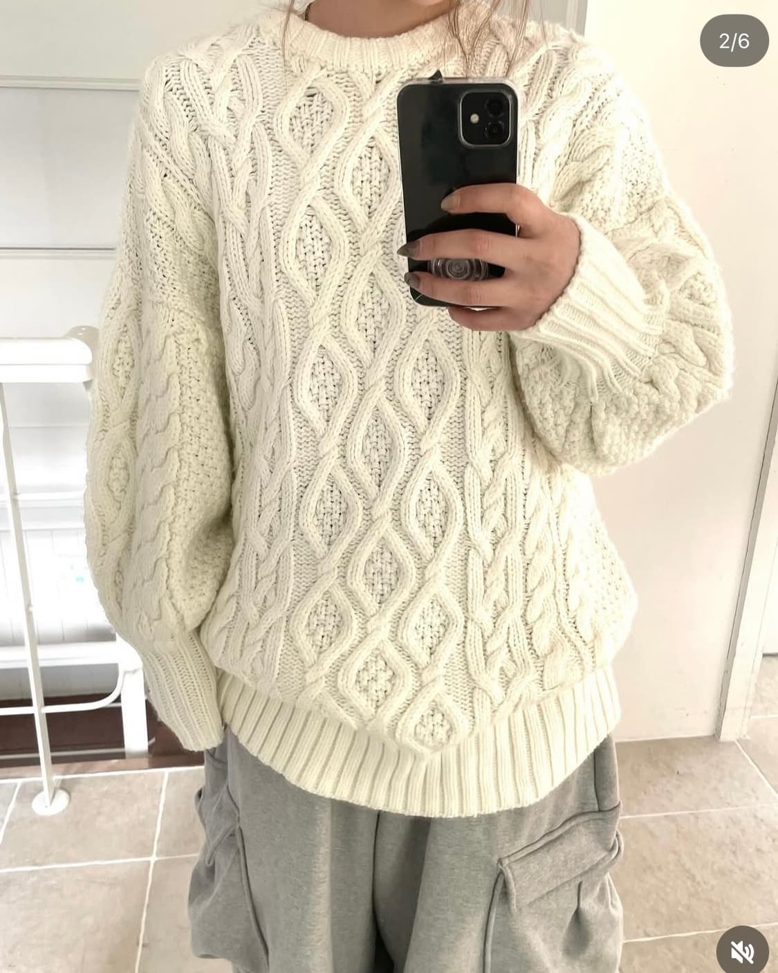아이보리 빈티지 니트 스웨터 상품이미지2