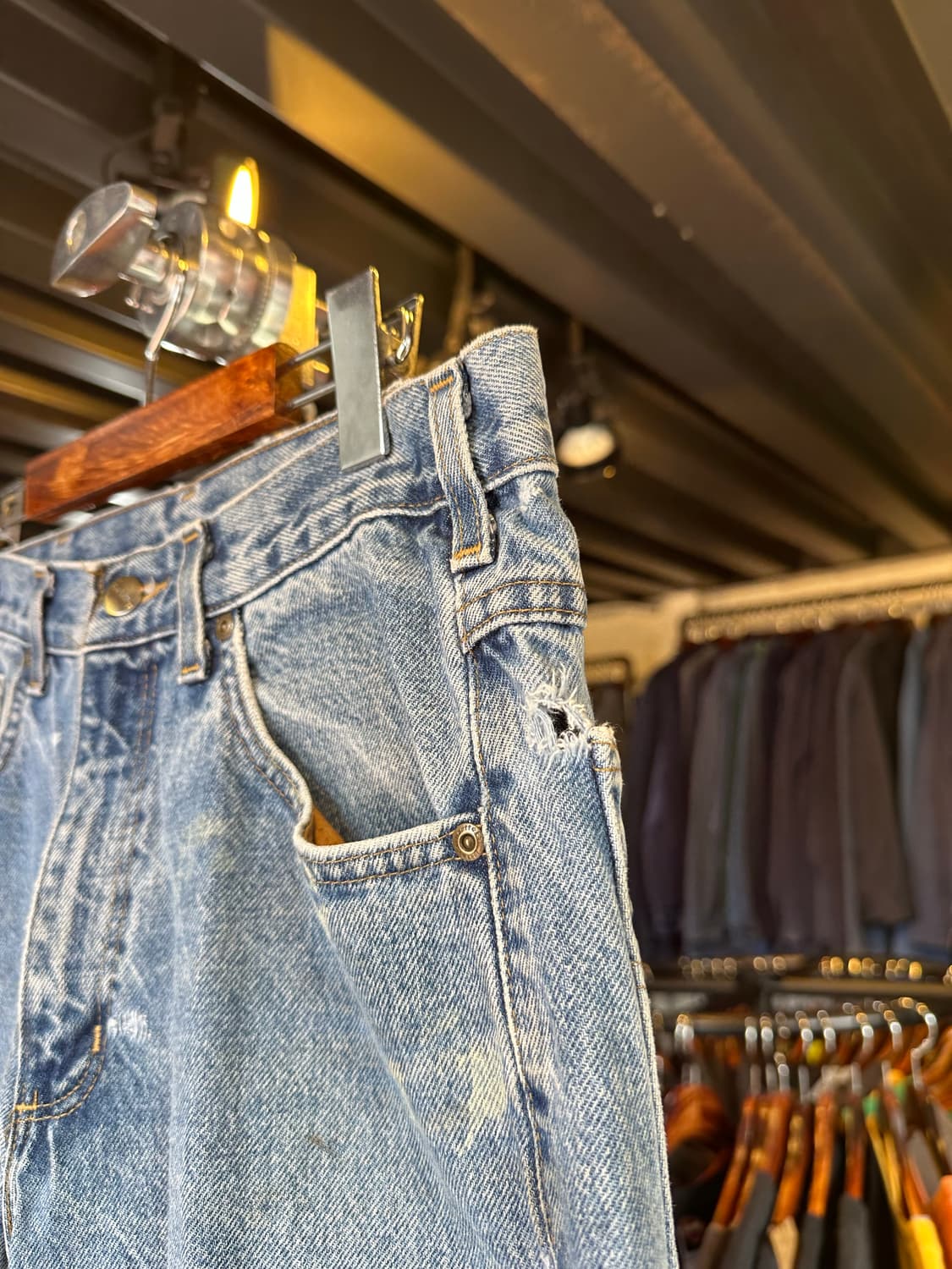 칼하트 릴렉스핏 페인팅 데님 팬츠 32x30 상품이미지5