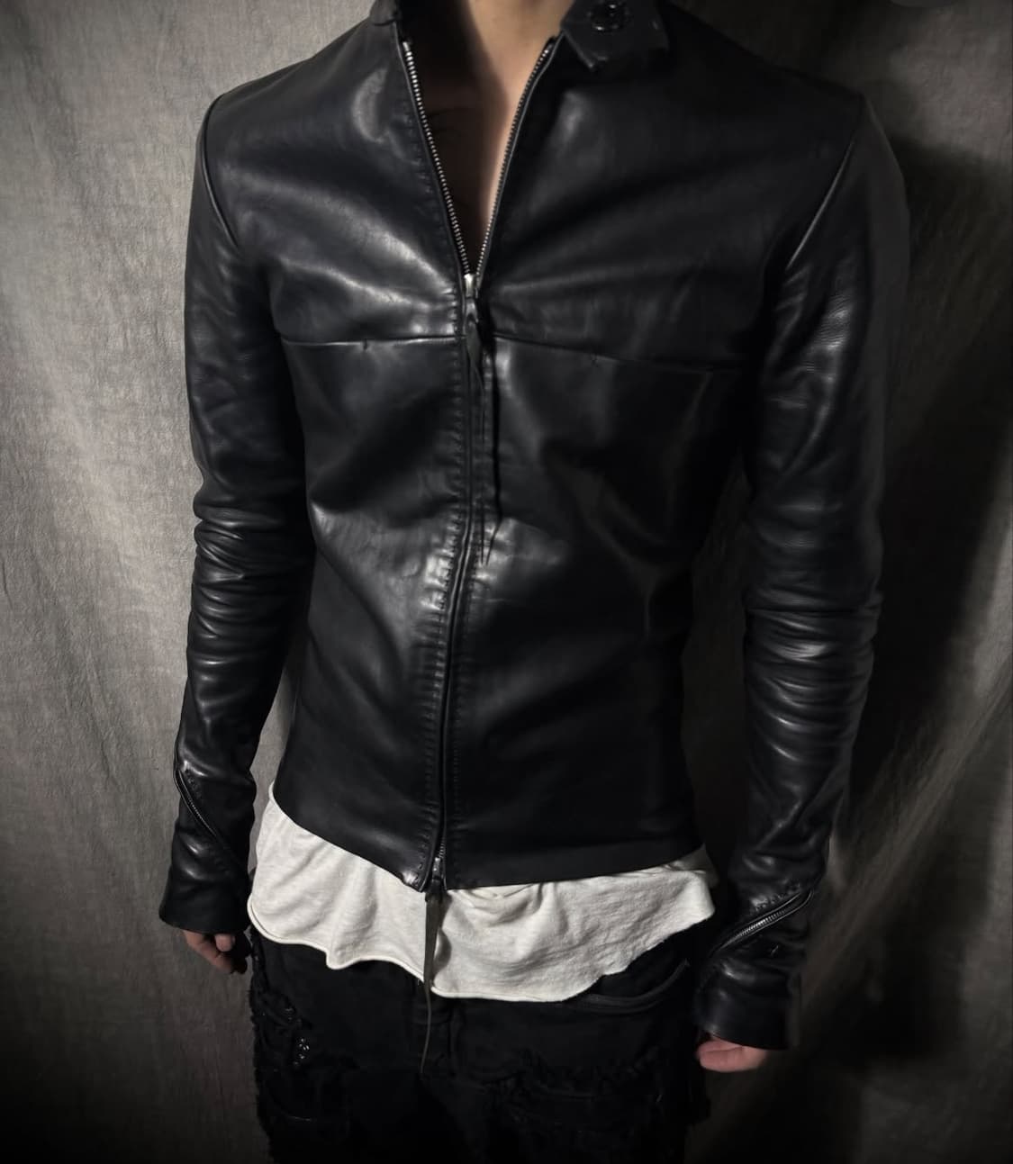 구매) m.a+ leather biker jacket 46,48 상품이미지1