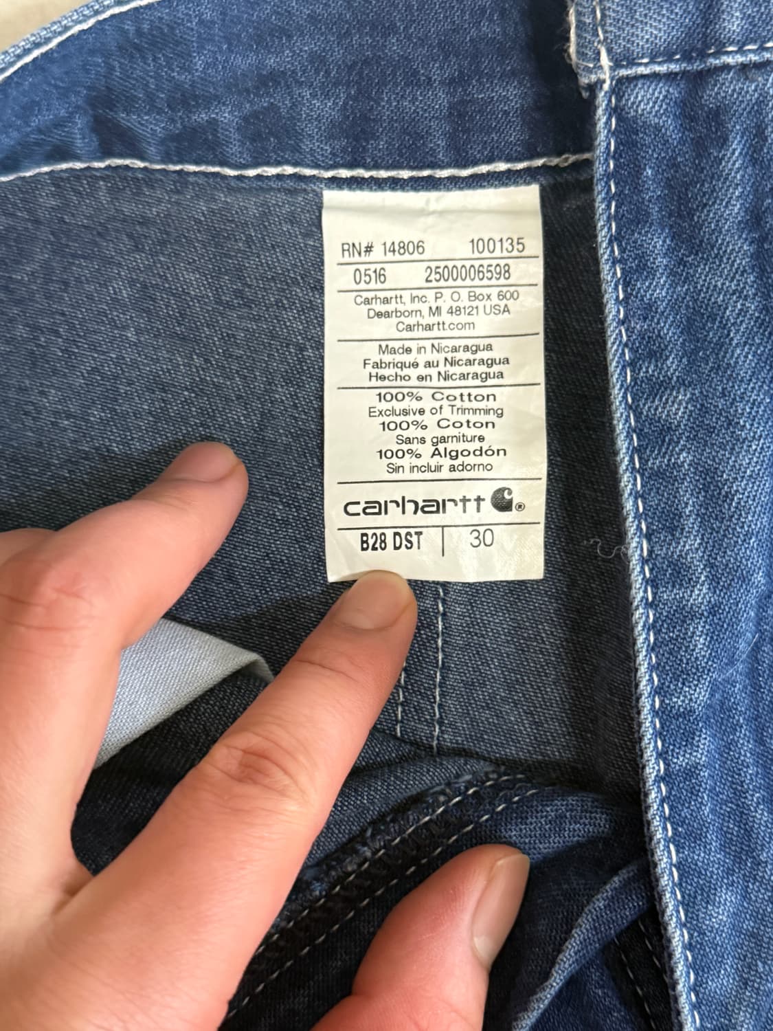 칼하트 청반바지 상품이미지4