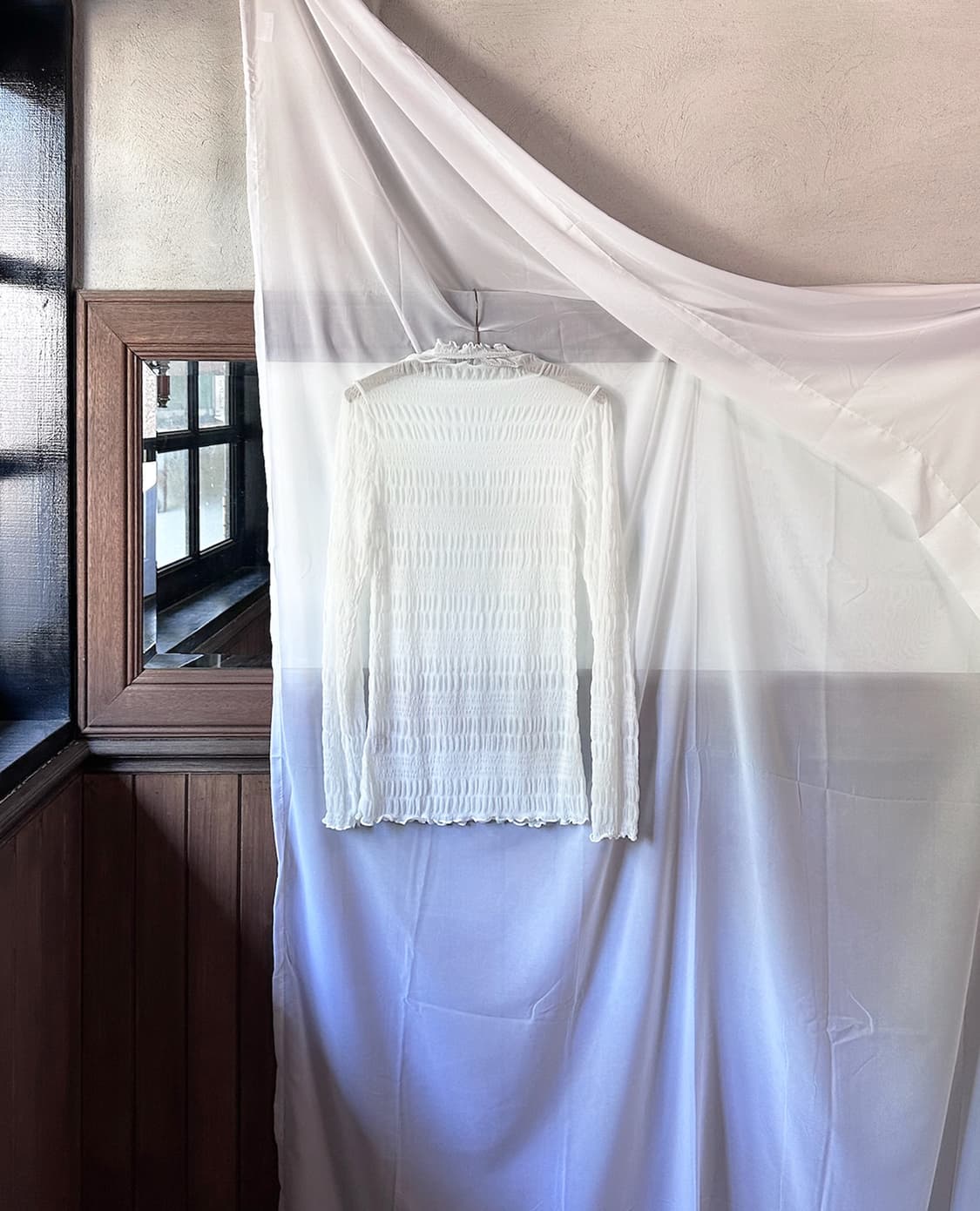 JPV ruffled sheer high-neck 상품이미지6