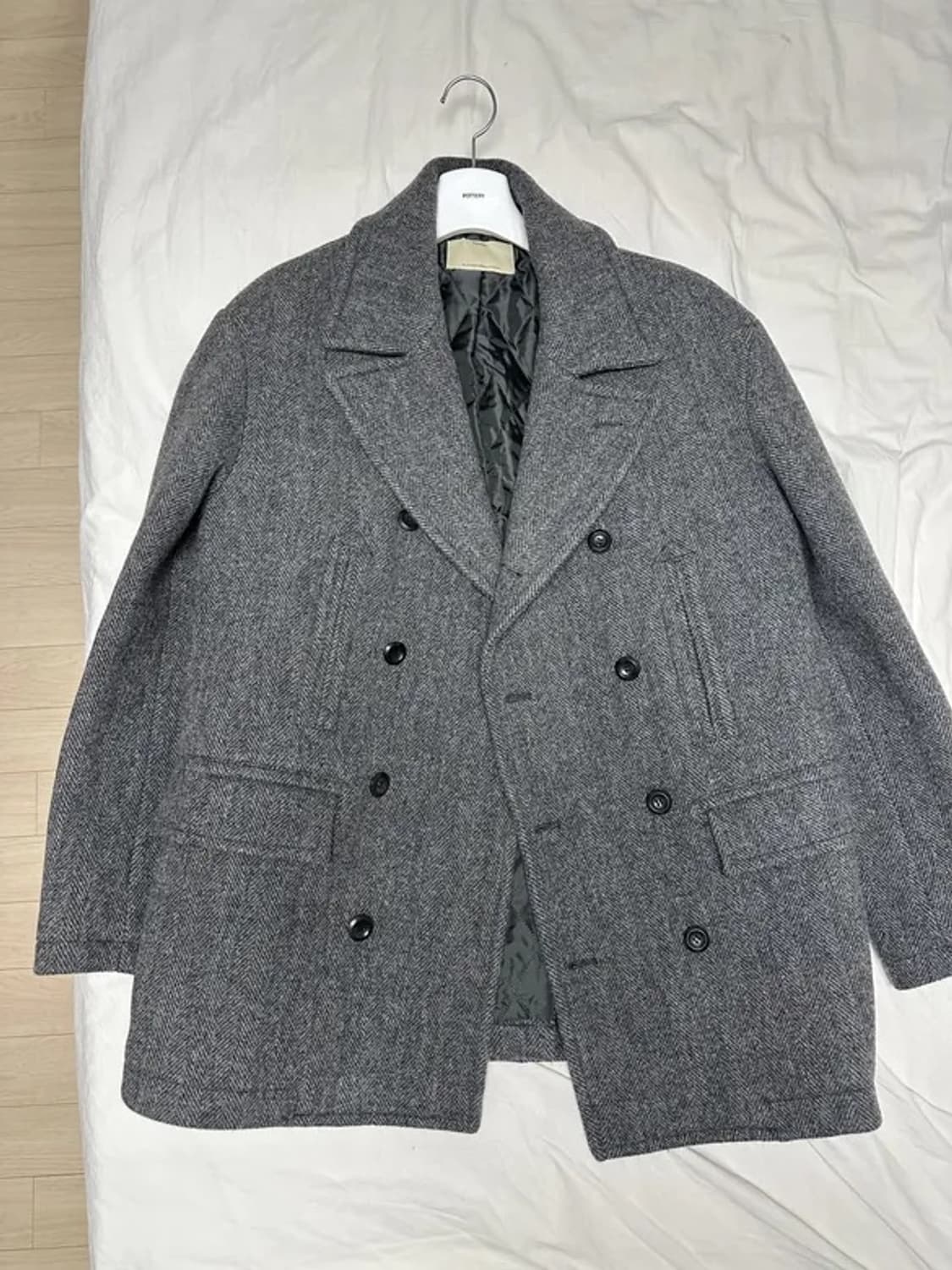 포터리 셔틀랜드울 피코트 다크그레이 2사이즈  상품이미지3