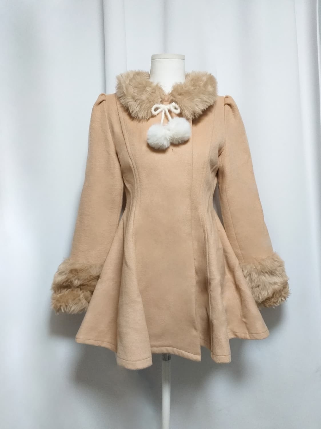 빈티지 플레어코트 원피스 라떼히메갸루 핀터깔 양산형지뢰계 로리타 캐캐체 상품이미지1