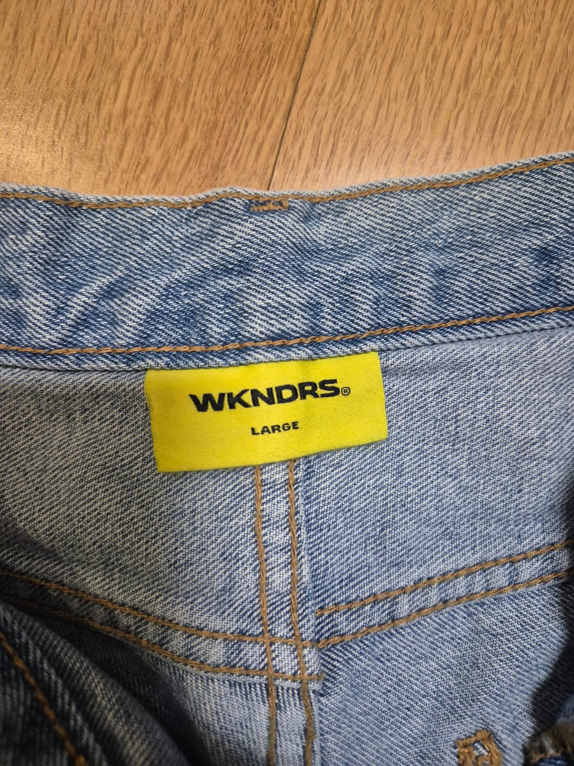 위캔더스 워커 팬츠 더블니 카펜터 데님 worker pants 상품이미지6