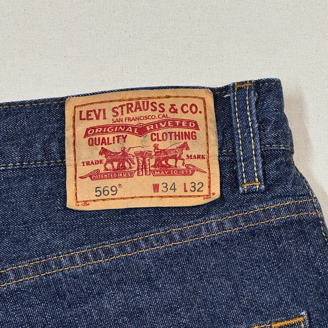 34inch) 리바이스 569 루즈핏 와이드 데님 청바지 상품이미지4