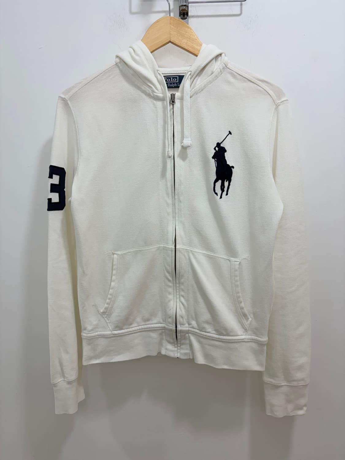 폴로 빅포니 화이트 흰색 후드집업 상품이미지5