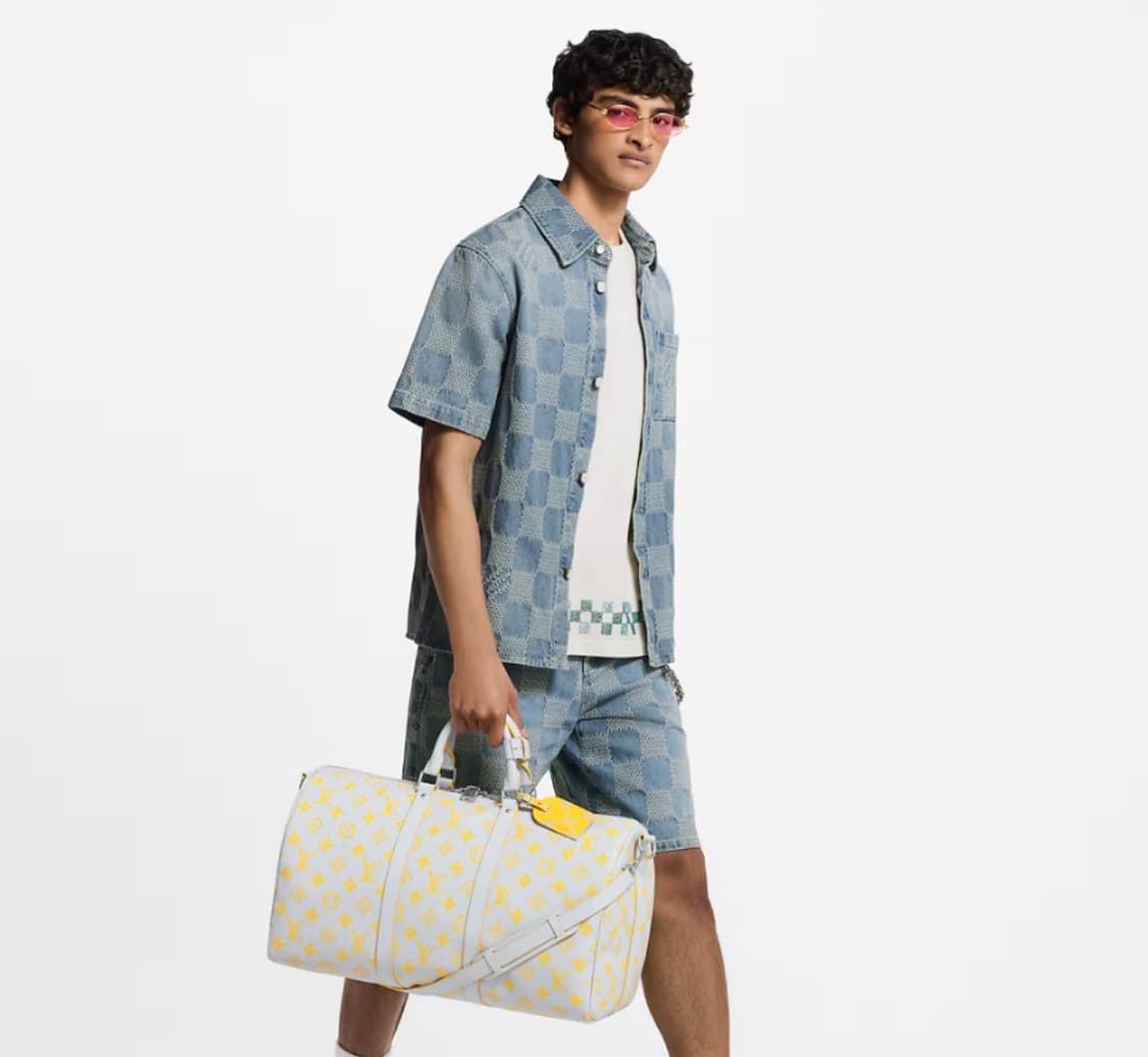 (S/XL) / 루이비통 다미에 3D 라이트 데님쇼트 슬리브드 반팔셔츠 상품이미지10