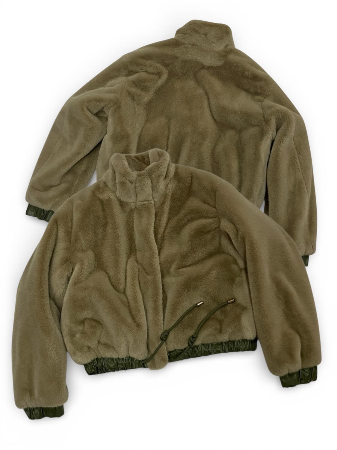 JULL-LOG 줄로그 퍼 크롭 점퍼 자켓 F 상품이미지1