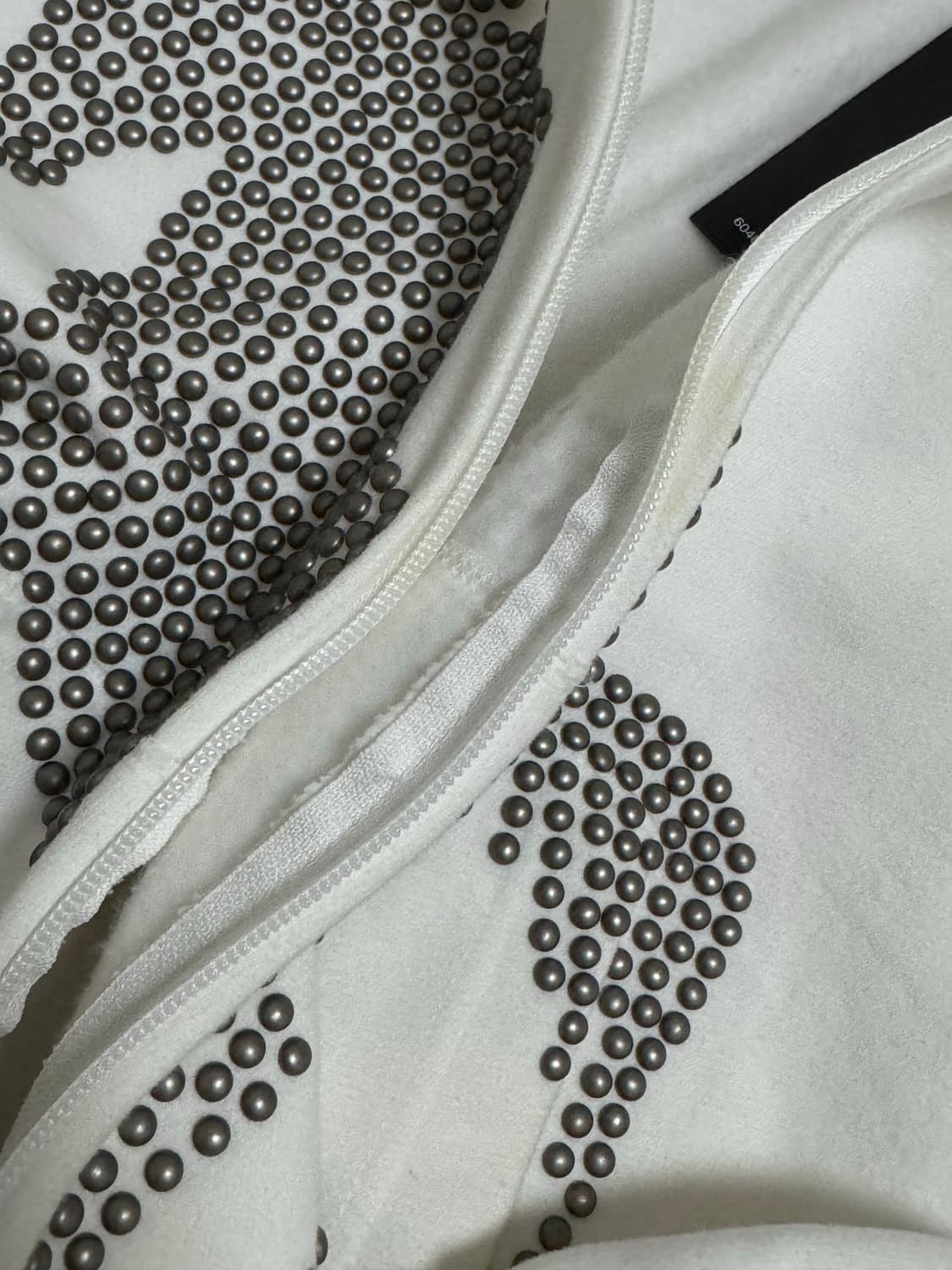 604service 서비스 스터드 폭스 퍼 후드집업 화이트 점퍼 y2k 상품이미지4