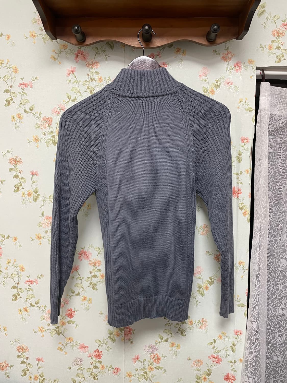 슬림핏 니트 집업 상품이미지2