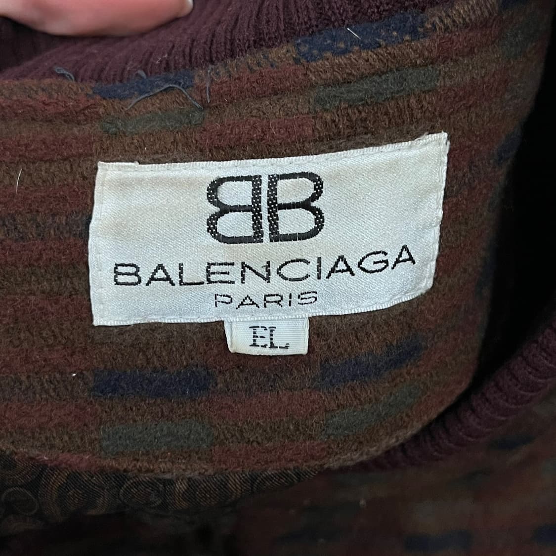 [정품] 발렌시아가 브라운 버건디 패턴 집업 자켓 b19 상품이미지5