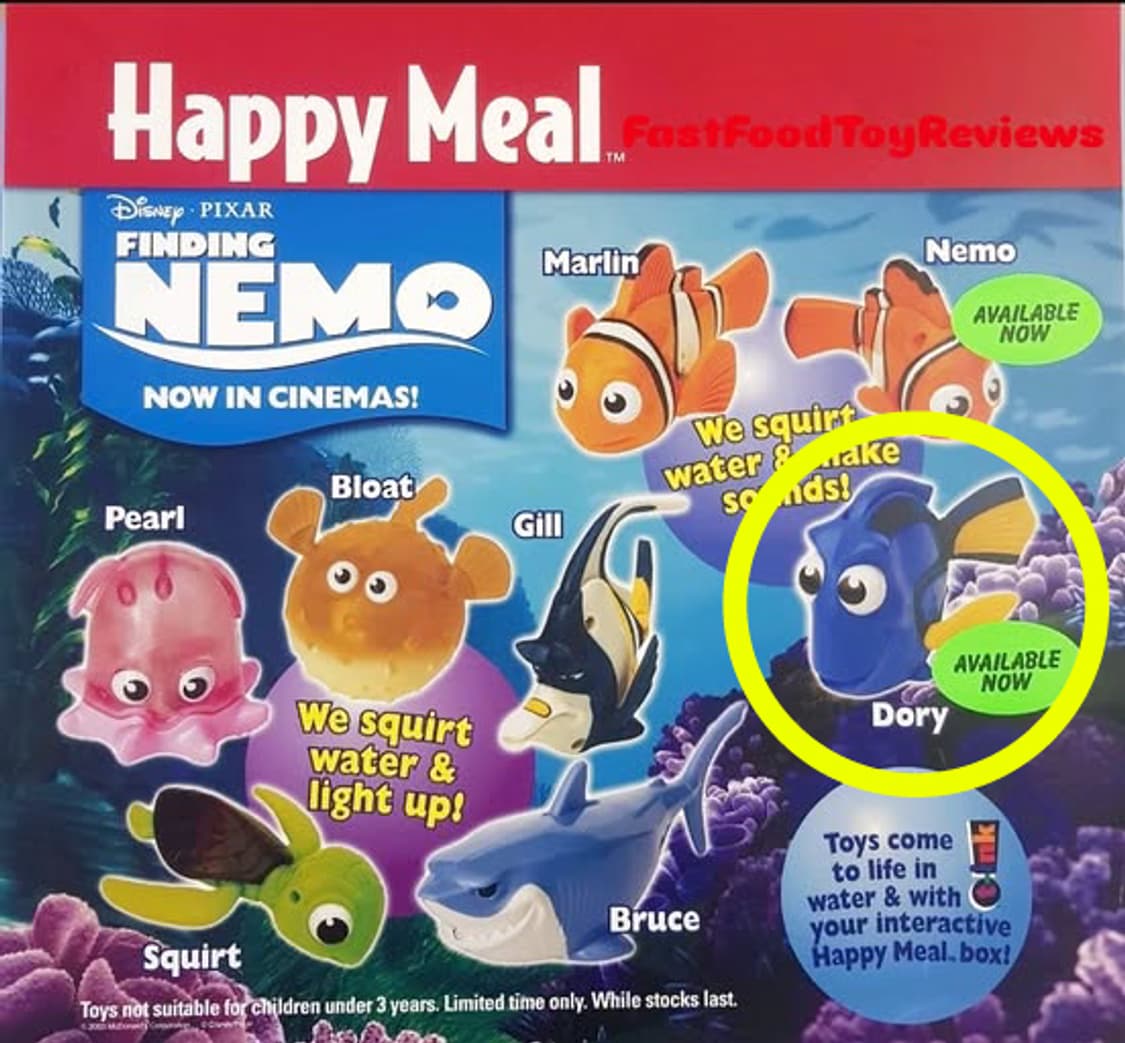 해피밀 빈티지 맥토이 미개봉 도리 니모를 찾아서 빈티지토이 상품이미지3