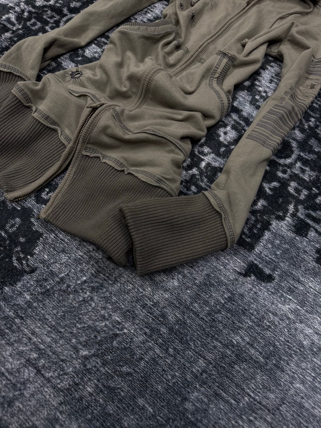 Cook jeans 00s y2k khaki grunge hoodie 상품이미지5