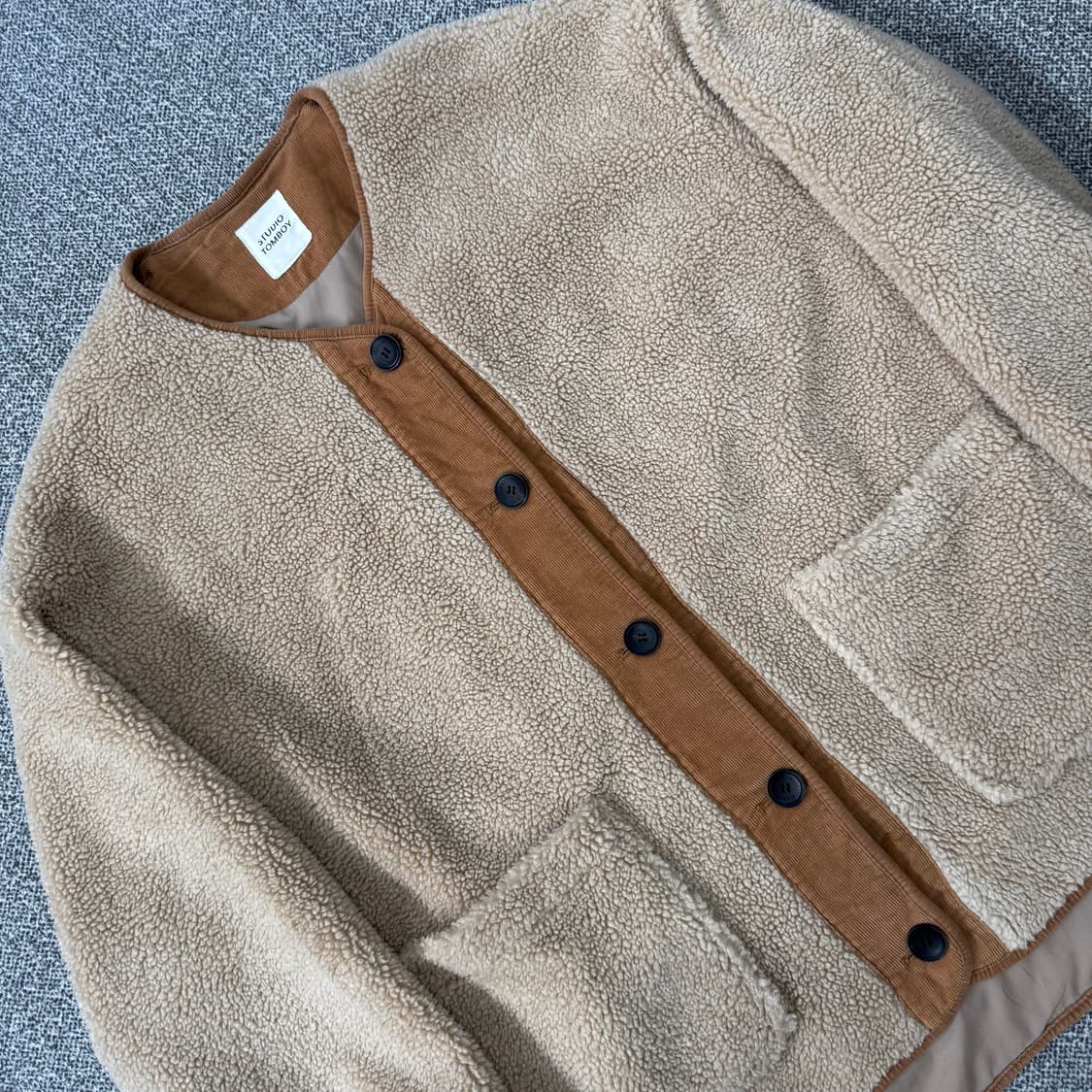 스튜디오톰보이 코듀로이 뽀글이 자켓 상품이미지2