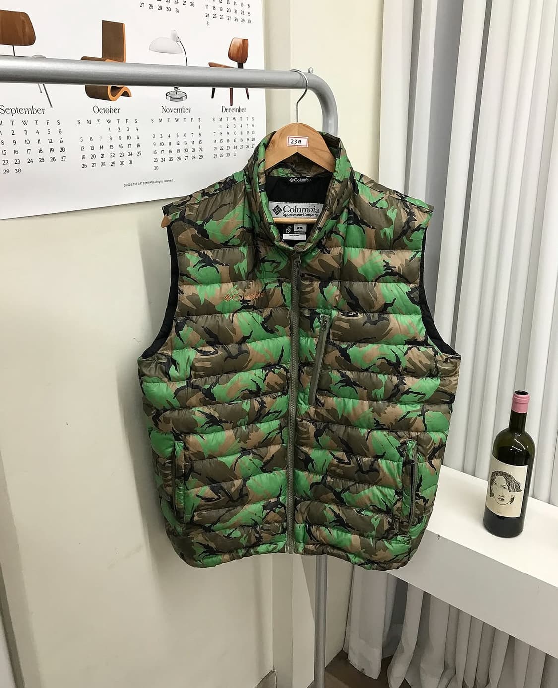 컬럼비아 구스다운 카모 패딩 조끼 베스트 상품이미지3